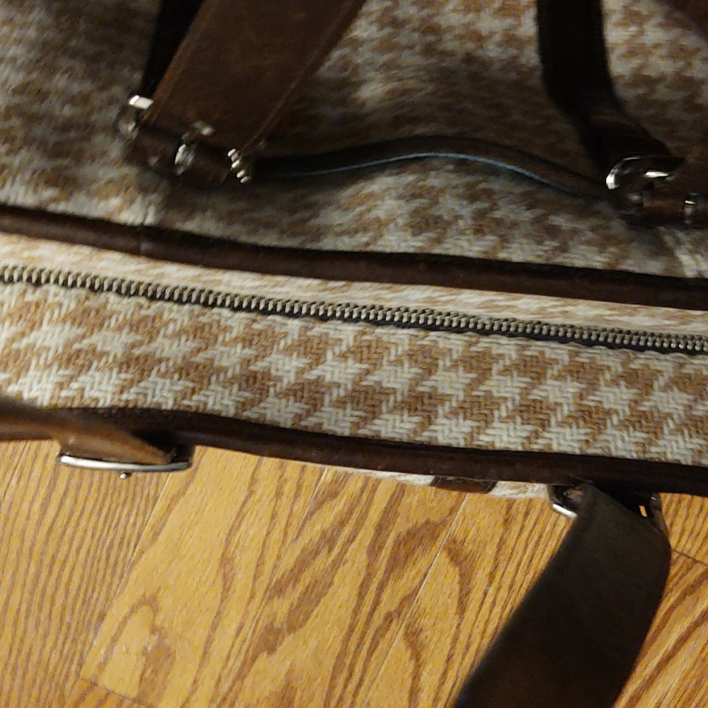 Authentic Coach Bag & Barely Used w/Tags - Brown & Cream Tweed